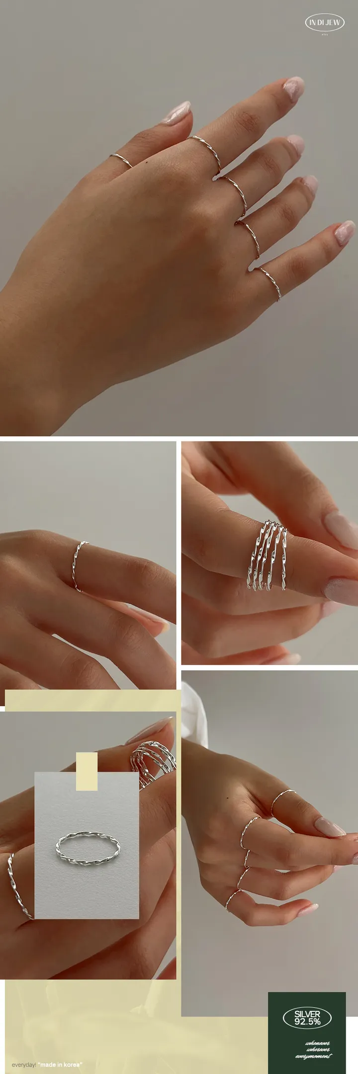 실버 925 999 에브리모먼트 베이직 실반지 모음전 상세 이미지 23