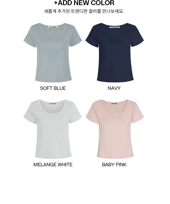 [17만장판매] [B-BASIC] 스탠다드 유넥 반팔티 (2SIZE) [반소매 데일리 기본 상의 자체제작 기본티 봄 새학기 개강] 상세 이미지 3