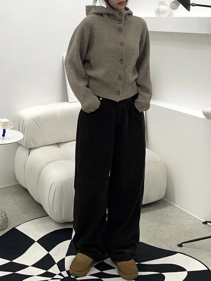 🏆누적3천장🏆[MD PICK!/주문폭주🔥] 데일리 버튼 후드 니트 가디건 상세 이미지 4