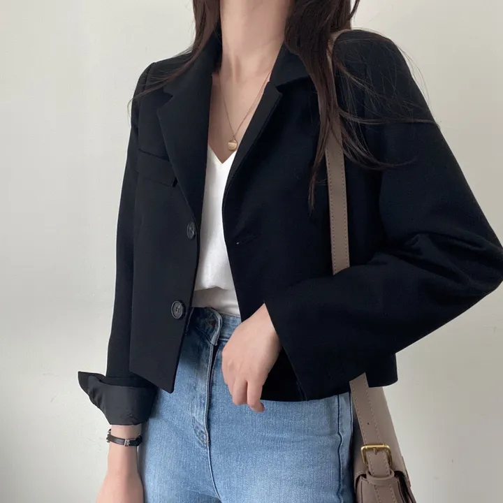 봄자켓🌷(백화점퀄) 어텀 메이비 소매트임 숏 자켓 상세 이미지 41