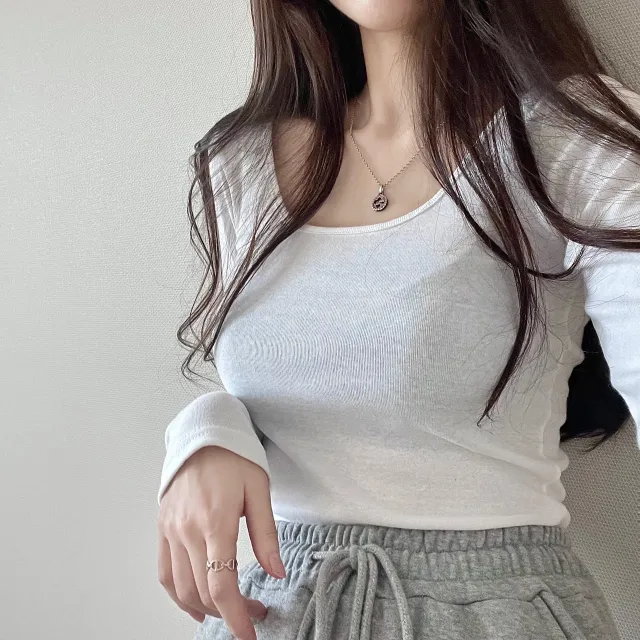(4color/소장필수)기본 스퀘어넥 긴팔 -t 상세 이미지 40