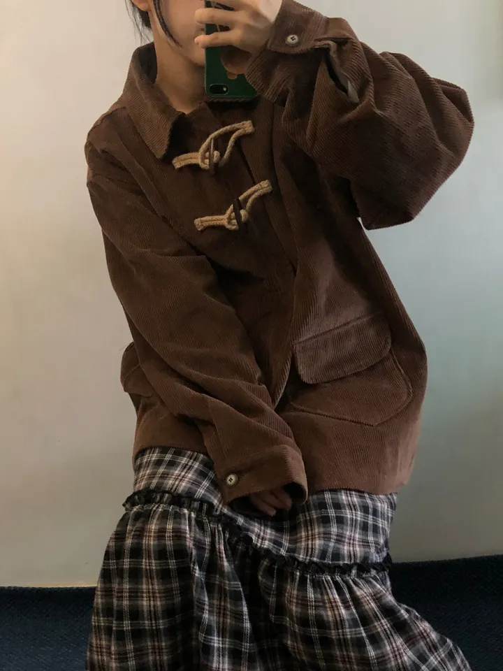 [UNISEX/남녀공용] 골덴 코듀로이 루즈핏 카라 떡볶이 코트 자켓 (3color) 상세 이미지 16