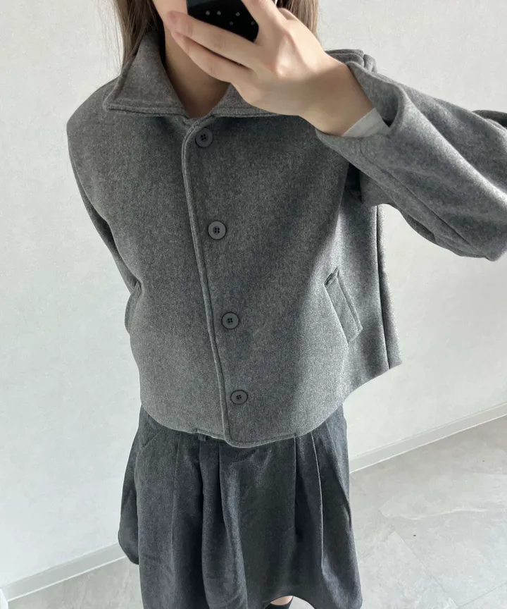 [💥주문폭주💥] 카라 숏코트 자켓 (4color) 도쿄룩 일본여행룩 간절기자켓 하객룩 숏코트 상세 이미지 24