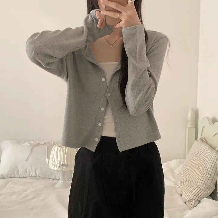 로로 펀칭 가디건 (8color) 상세 이미지 129