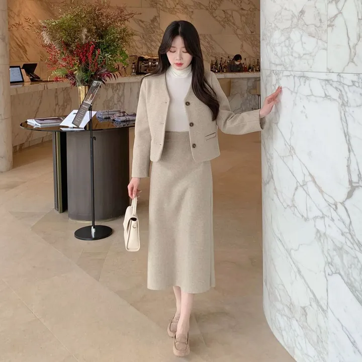 [겨울신상✨] 슈슈 노카라자켓 / 겨울자켓 가을자켓 기모자켓 울자켓 모직자켓 울코트 모직코트 숏코트 숏자켓 트위드자켓 하객룩 겨울코트 핸드메이드 코트 떡볶이코트 후드코트 레이어드 자켓 기모 코듀로이 스웨이드 무스탕 퍼자켓 하프코트 케이프코트 망토 겨울옷 상세 이미지 17