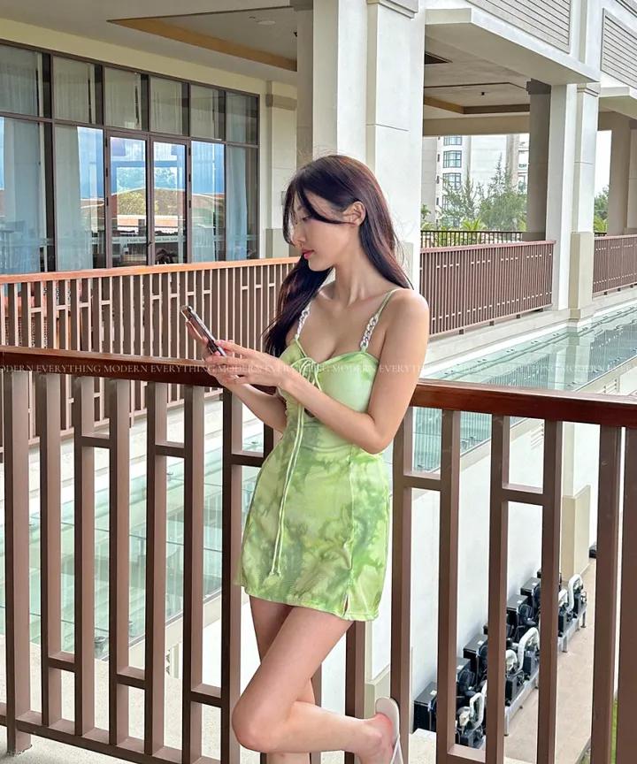 💚어디서샀어?/M-XL 나염 트임 원피스 비키니 모노키니 휴양지 호캉스 호텔 유교걸 빅사이즈 커버업 치마 스커트 수영복 상세 이미지 58