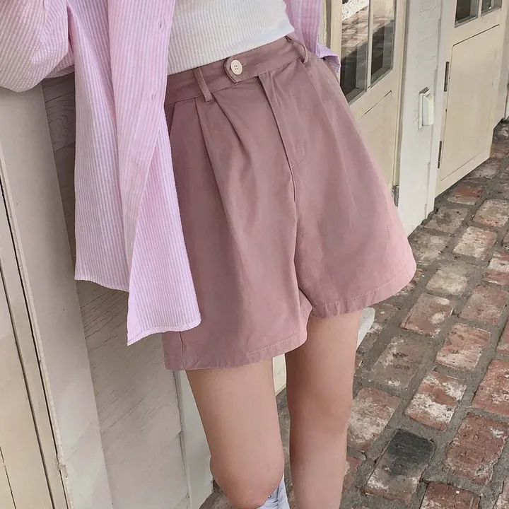 [화이트 비침X/🤍1천장돌파]츄리닝보다 편한, 비죠 원버튼 코튼 숏팬츠 상세 이미지 41