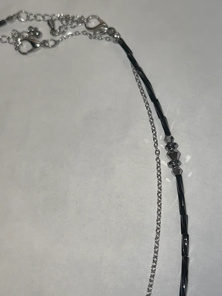 [2 set🖤] Antique Ball Layered Beads Necklace / 앤틱 볼 레이어드 비즈 목걸이 상세 이미지 4