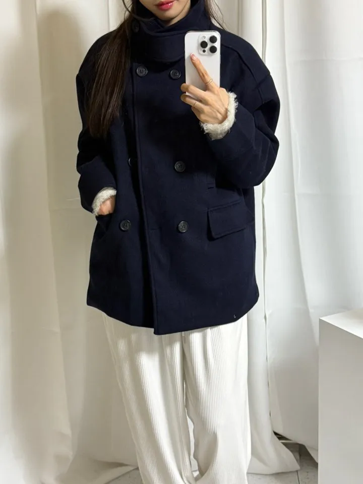 [모델소장] 발마칸더블모직하프코트 상세 이미지 8