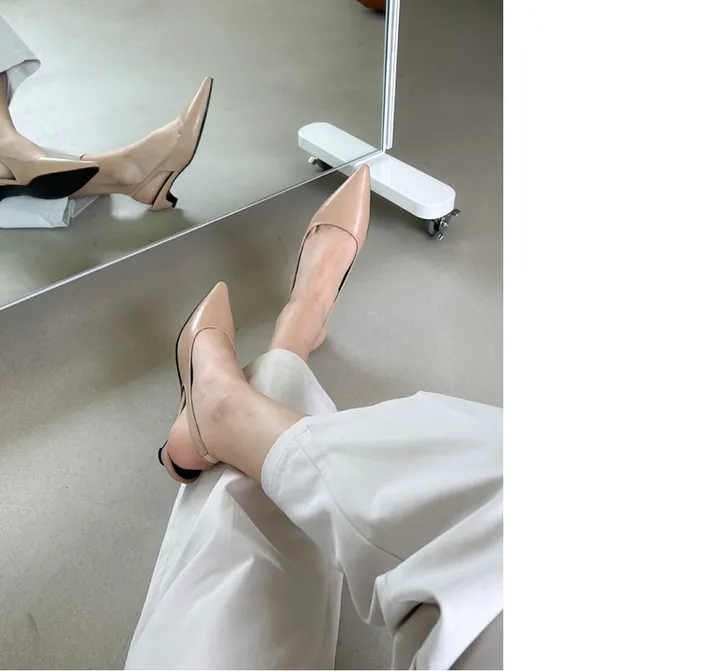 (MD소장추천)스틸레토 슬링백 로우 힐(3cm)(4colors) 상세 이미지 7