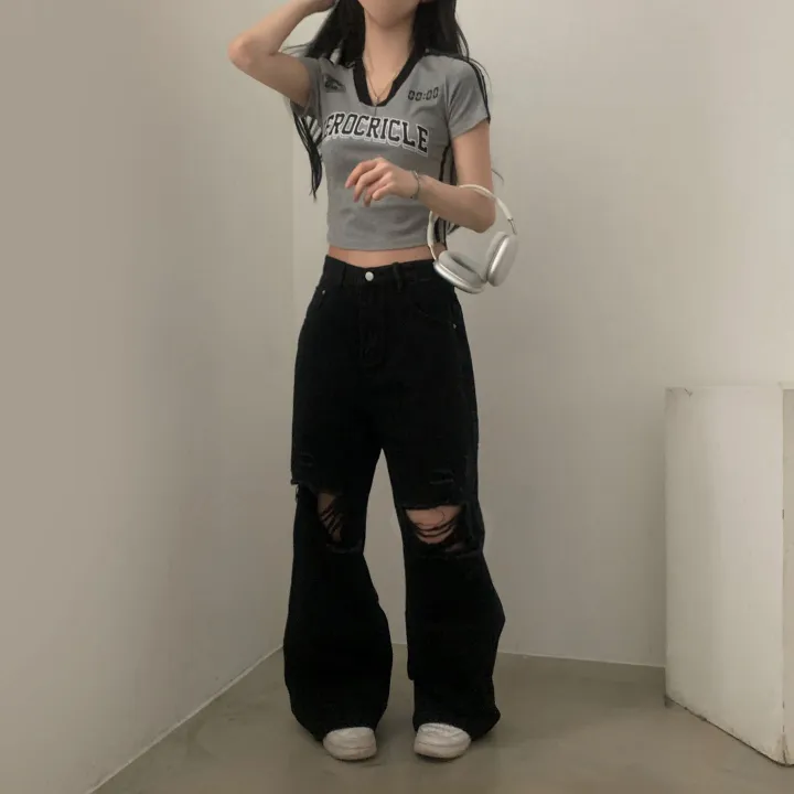 [찐만족도100%🤍] 블록코어 져지 배색 레터링 스트릿 크롭 반팔티셔츠 - 6color 상세 이미지 47
