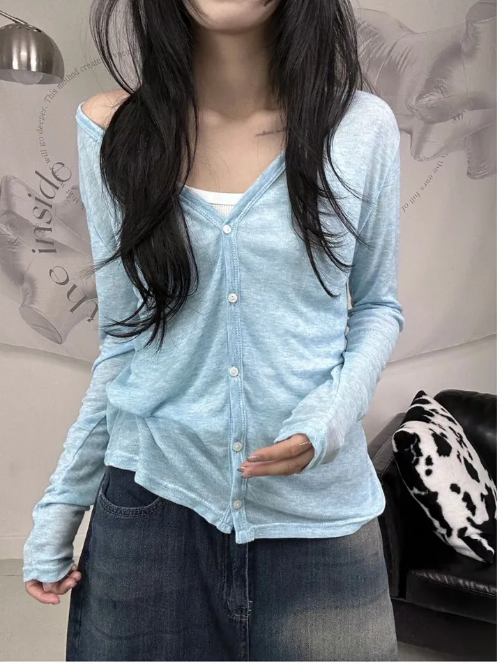 [핏 보장/ 간절기템] 샤인 시스루 가디건 (6color) 상세 이미지 19