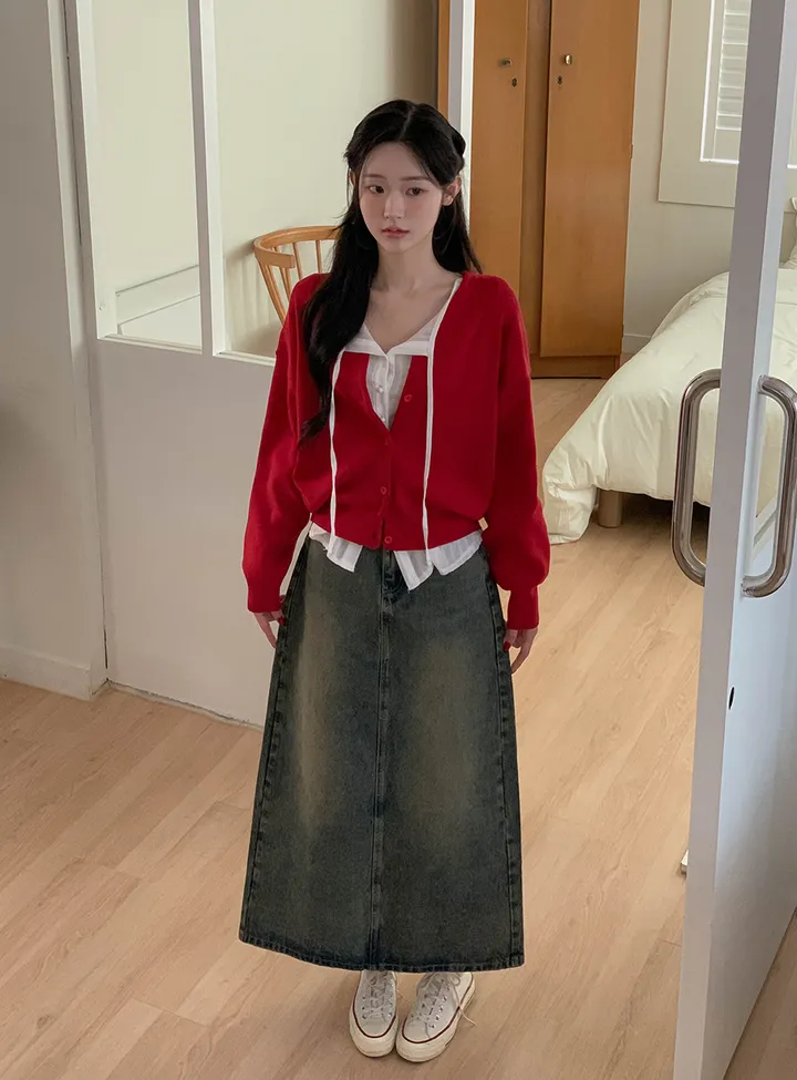 [예쁜여유핏/11colෆ] 다온 브이넥 루즈핏 긴팔 가디건 11colors 상세 이미지 7