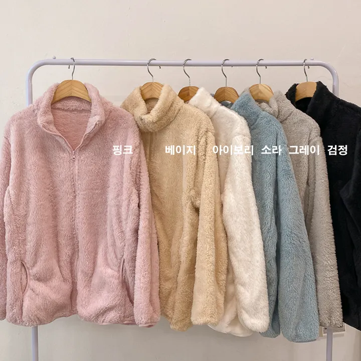 (💥강추템!! 보들보들촉감~💥) 따뜻 플리스 후리스 커플 포근 털 겨울 집업 (L~XL) 상세 이미지 2