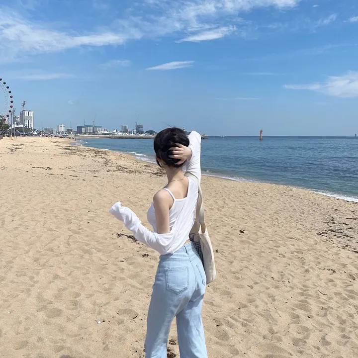 [자체제작/허리쏘옥/기본,롱ver] 후들후들 얇은 썸머 연청 와이드 데님 여름 청바지 롱팬츠 상세 이미지 72