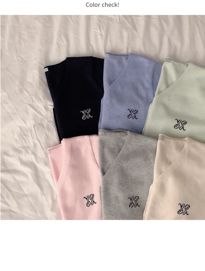 [부드러워요~] 더블와이 자수 브이넥 크롭 가디건 6color 상세 이미지 2