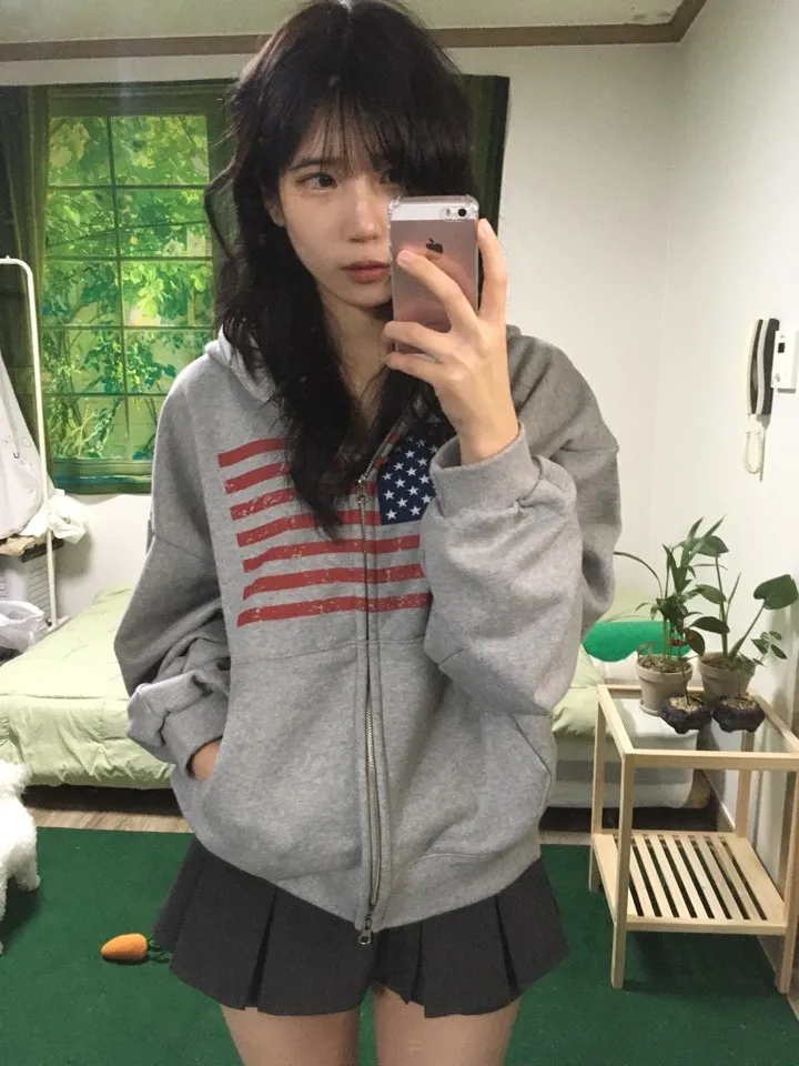 [최저가‎]⋆˚✿˖°아메리칸 성조기 미국 투웨이 후드 집업(2color) 상세 이미지 35