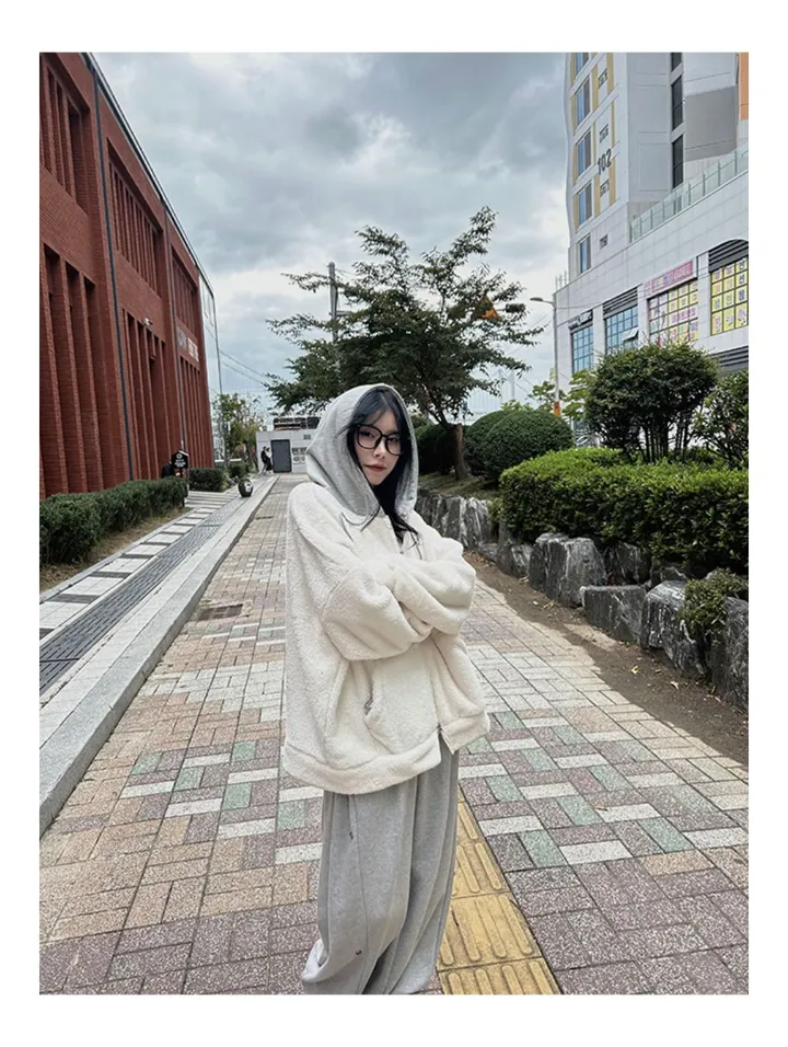 [당일배송][양털/뽀글이]후드 플리스 투웨이 겨울 따뜻한 데일리 점퍼 3color 묶음할인중 상세 이미지 18