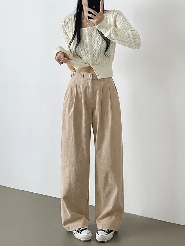 [~XL/3기장/허리조절!] 코듀로이 골덴 스트랩 코튼와이드팬츠 5color 상세 이미지 5