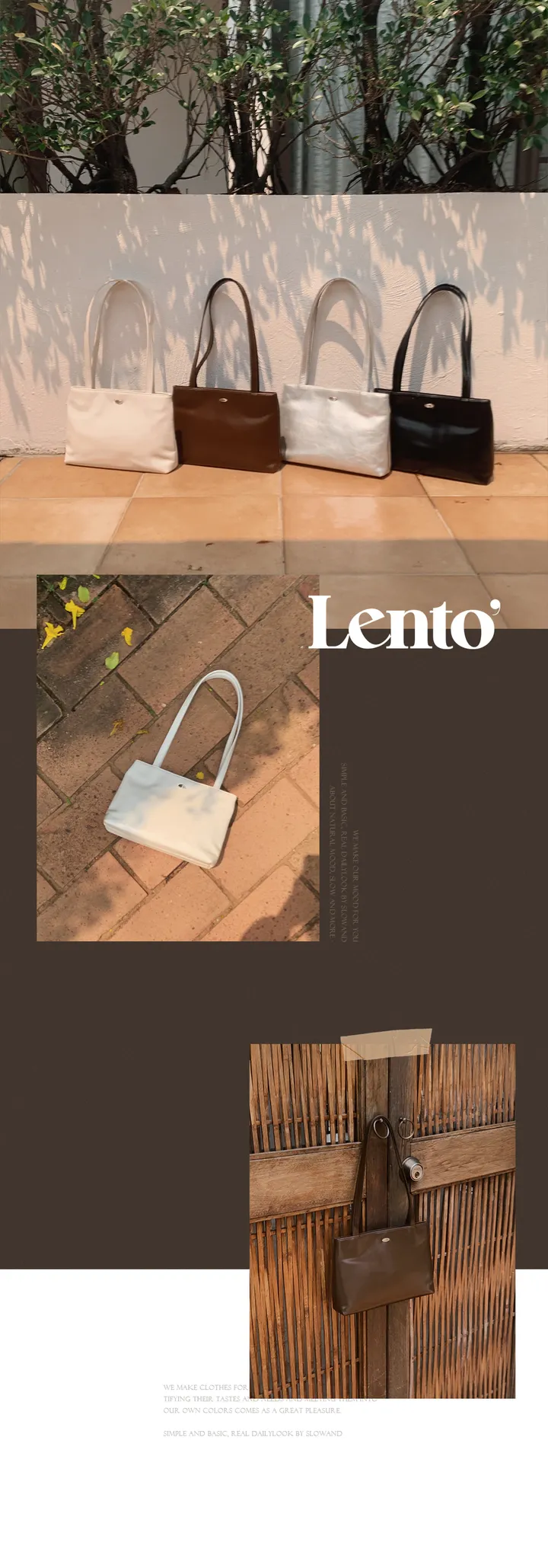 [🤎데일리/가벼움] #LENTO. Bazil Everyday bag  - 5 color (SLOWMADE/자체제작/비건레더/플레인/실버백/글로시) 상세 이미지 17