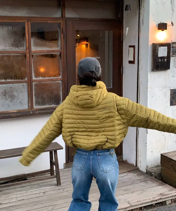 s/s new🤍 휘뚜루마뚜루 데일리템! 가벼운 경량패딩 후드패딩 오리털패딩 (블랙,라임) 상세 이미지 24