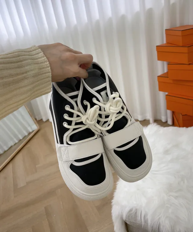 *가죽* 배색 벨크로 찍찍이 키높이 하이탑 캔버스 운동화