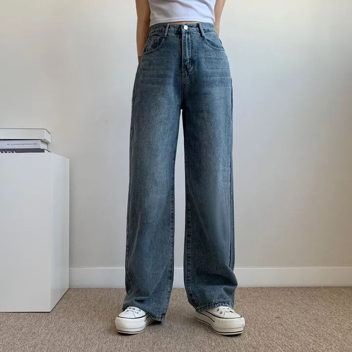 ~2XL [기장선택/인생데님!] 프리미엄 워싱 빈티지 롱 와이드 데님 팬츠 키작녀 키큰녀 기장선택 봄 가을 사계절 상세 이미지 11