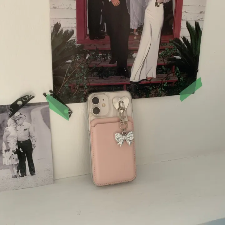 [리뷰최고🎀/풀세트] 발레코어 실버 메탈 리본 맥세이프 하드 케이스 세트 Ballet silver metal ribbon mac safe case set 상세 이미지 20