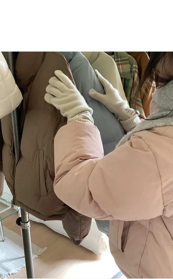 [주문폭주/당일출고🖤] 스노우 파스텔 크롭 숏 패딩 pd (웰론솜)(생활방수가능) 상세 이미지 3