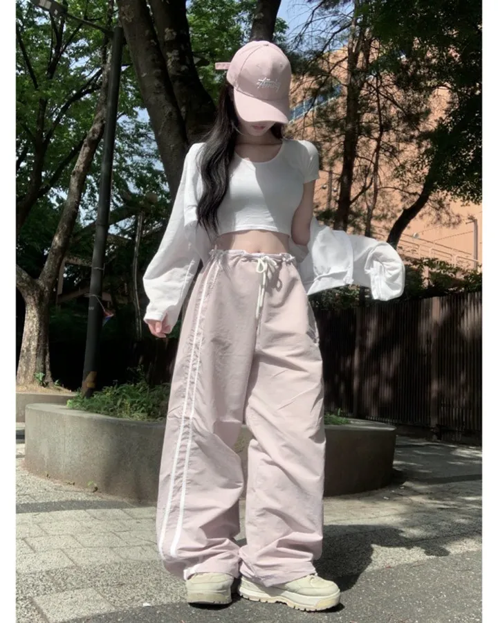 로우라이즈 가능! 나일론 두줄 바스랑 여름데일리 트레이닝팬츠pt -4col 상세 이미지 10