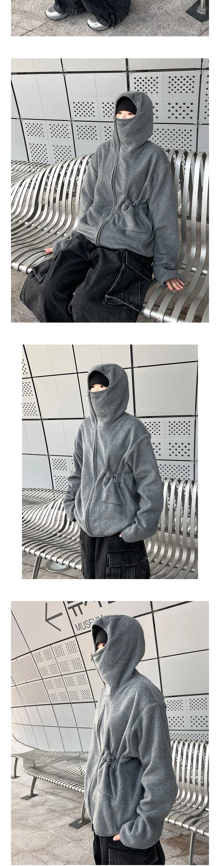 [ Unisex ] 오웬 바라클라바 후리스 집업 3C 상세 이미지 8