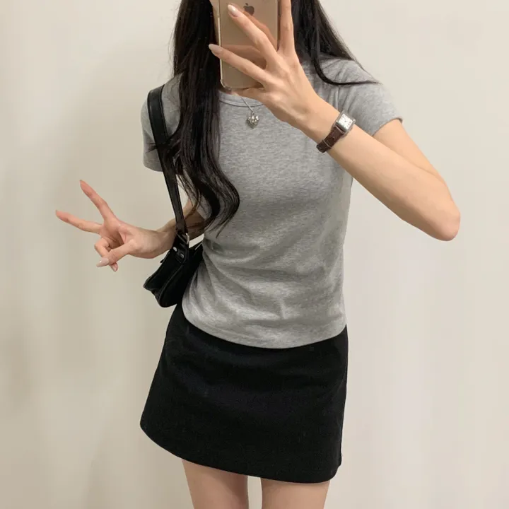 [벨트 SET] 미우 베이직 미니스커트 / 치마 속바지O 데이트룩 하객룩 나들이룩 모던 봄 스커트 미니멀 상세 이미지 16