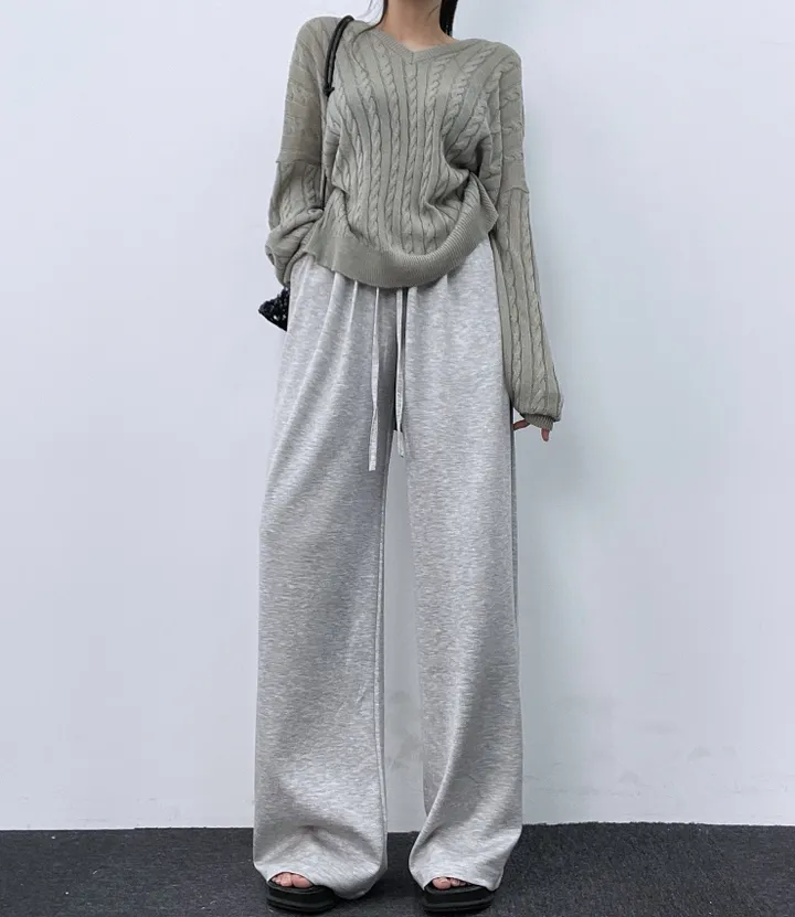 * 차르르 날씬핏 * 와이드팬츠 여름 트레이닝바지 여름옷 봄 밴딩 바지 찰랑팬츠 핀턱 와이드 롱 팬츠 쭈리 여름바지 봄바지 가을바지 츄리닝 상세 이미지 31