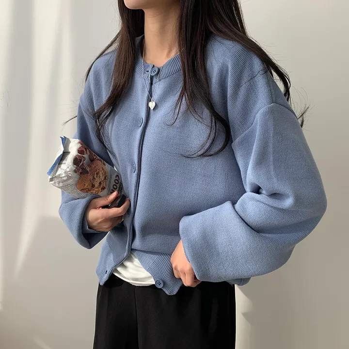 [ 데일리/무려~12컬러 ] 가을 겨울 포포 도톰 라운드 가디건 상세 이미지 18