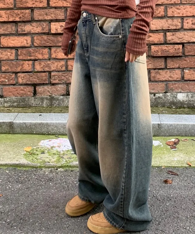 진청 옐로우워싱 데님 (1color)