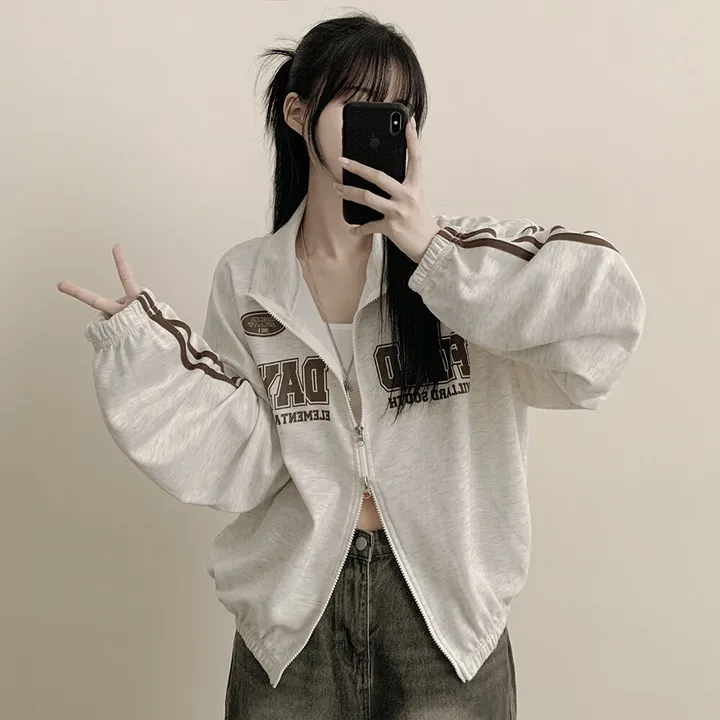 [왕오버핏/간절기필수!] 두줄 배색 트레이닝 트랙집업 점퍼 캠퍼스룩 개강룩 빅사이즈 상세 이미지 4