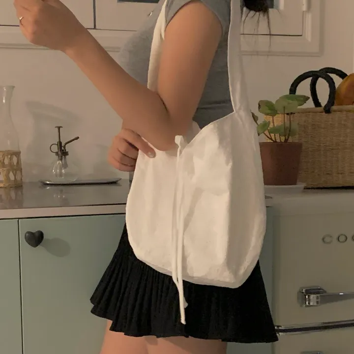 [주문폭주/5월7일 이후 발송] 리본 자수 펀칭 레이스 데일리 꾸안꾸 에코백 숄더백 발레코어 리본가방 상세 이미지 11