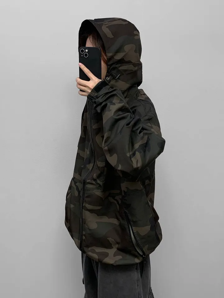 [🖤unisex] 카모 윈드 브레이커 상세 이미지 15