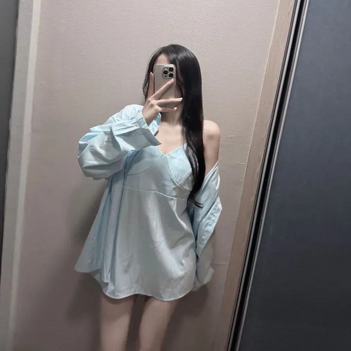 SET💖 뷔스티에 원피스 오버핏 셔츠 투피스 세트 상세 이미지 16