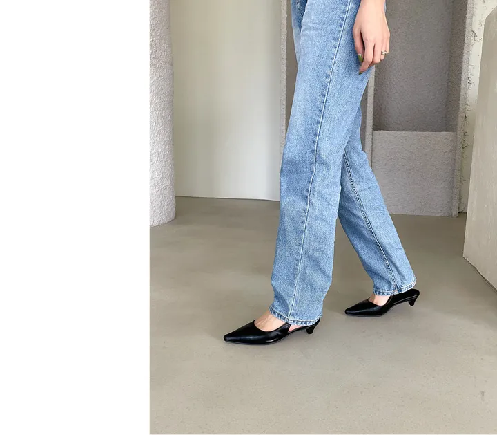(MD소장추천)스틸레토 슬링백 로우 힐(3cm)(4colors) 상세 이미지 4