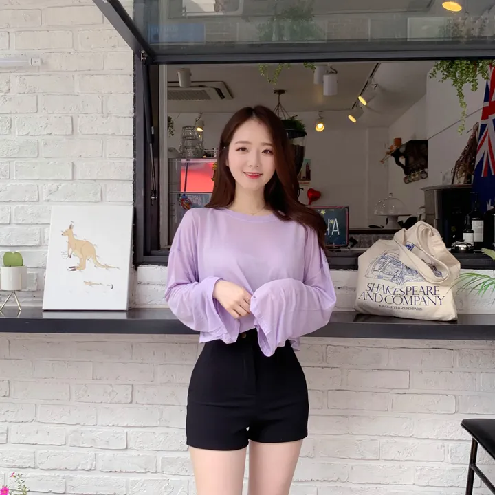 [허리쏘옥/착붙핏] 애플 뒷포켓 스판 하이웨스트 반바지 상세 이미지 18