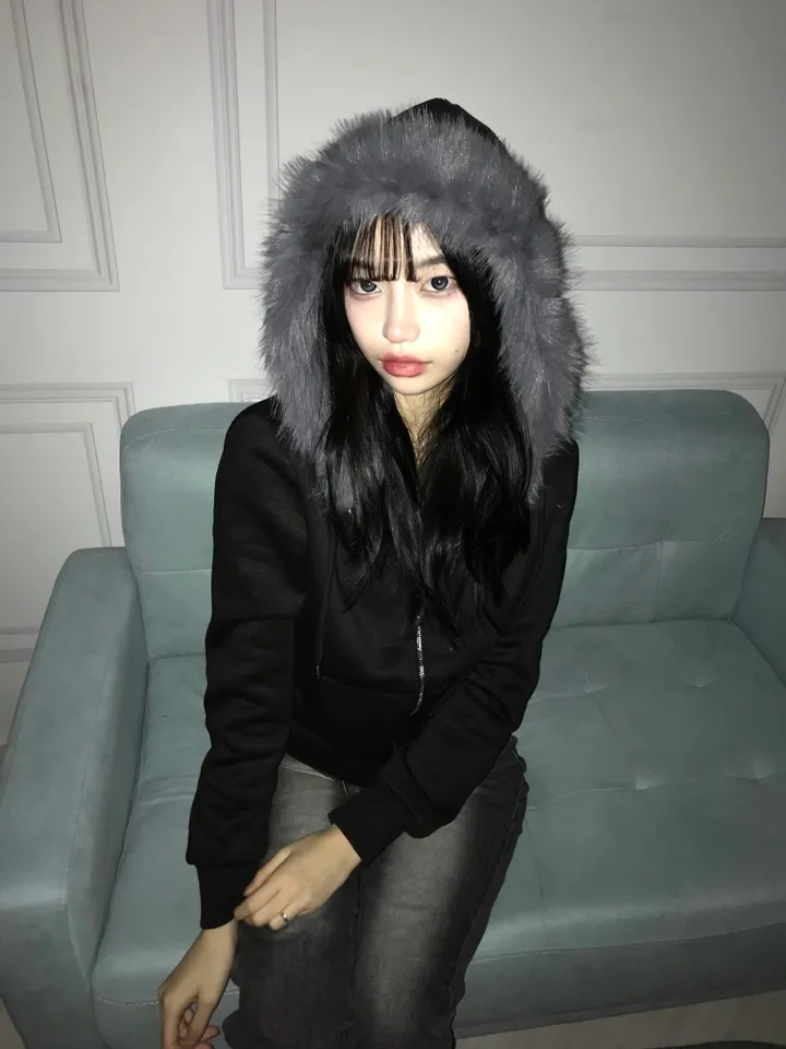 [*당일출고*/비교불가퀄리티] 위플래쉬st 빈티지 투웨이 블랙 퍼후드집업 상세 이미지 6