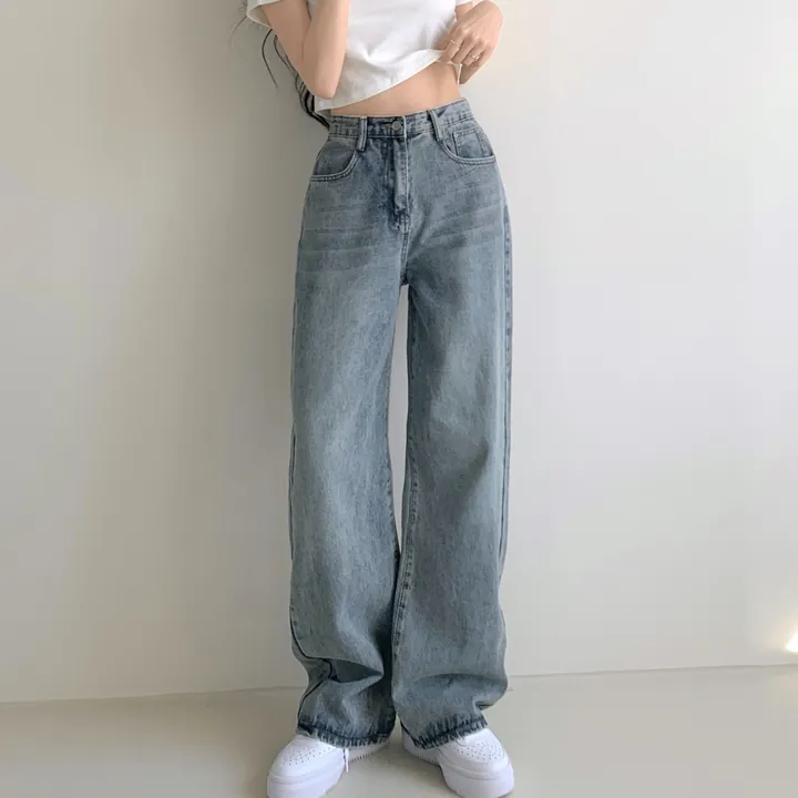 ["인생"데님🖤/기장선택/~XL] 올데이 하이웨스트 캣브러쉬 워싱 데님 와이드 팬츠 바지 키작녀 키큰녀 빅사이즈 청바지 상세 이미지 11