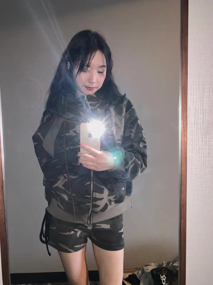 시니컬 카모 사선절개 후디zp 🪽🖤(기모) 상세 이미지 13