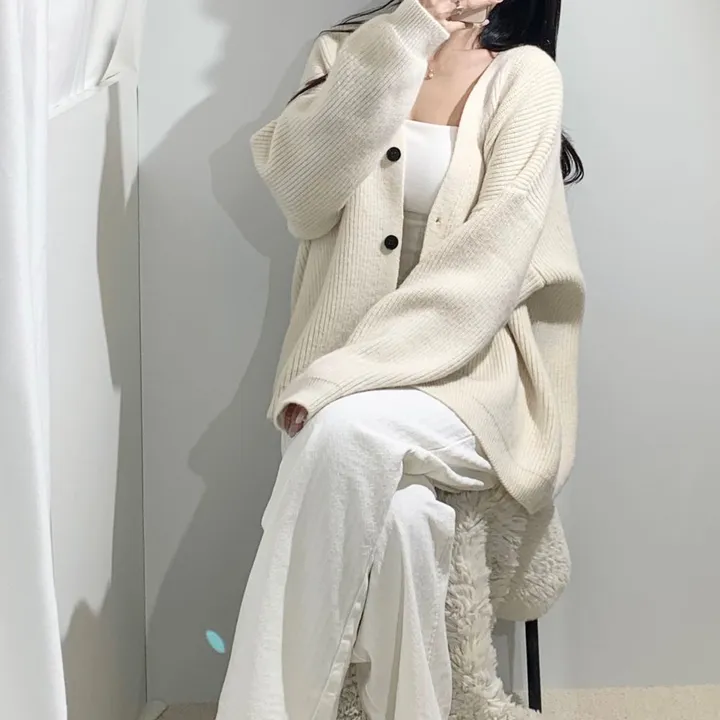 봄신상 간절기 도톰한 봄가디건  오버핏 여리핏 가디건 여친룩 데이트룩 꾸안꾸룩 3COLOR 상세 이미지 5