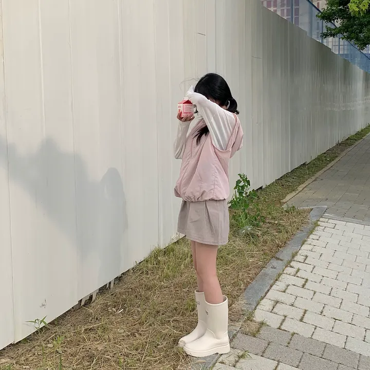 레코드 후드 나일론 조끼 : record hoodie Anorak vest - 4 color 상세 이미지 10