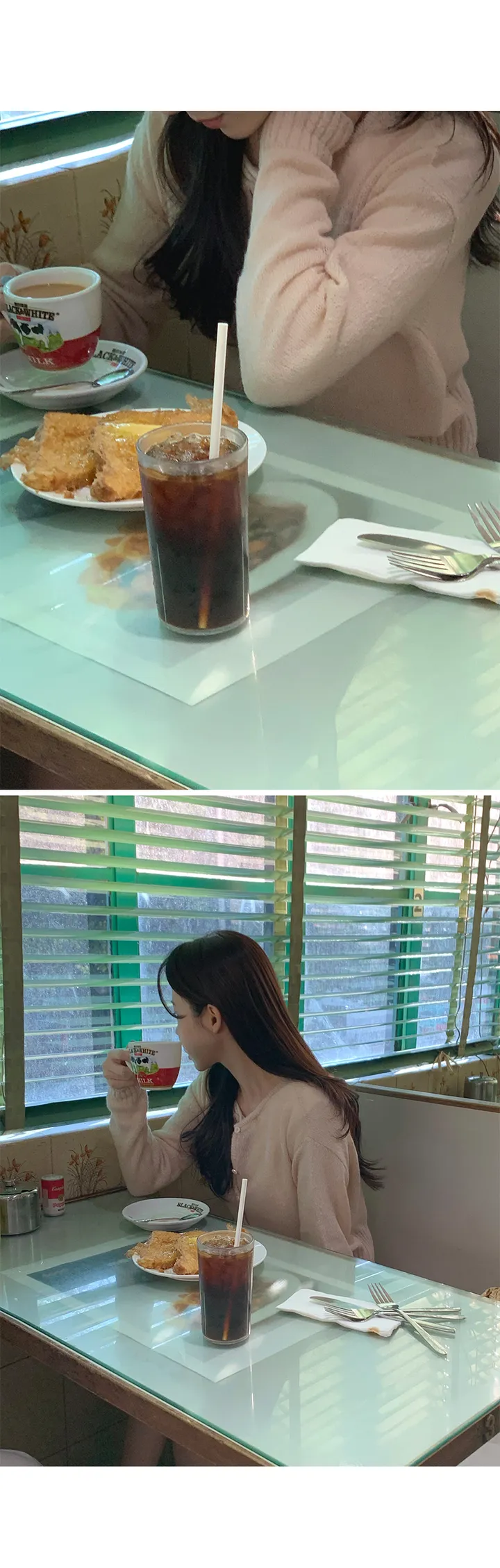 모헤어비비가디건 2color 데일리룩/러블리/봄가디건/간절기가디건/모헤어가디건/울가디건/심플가디건/라운드가디건/간절기아우터 상세 이미지 15