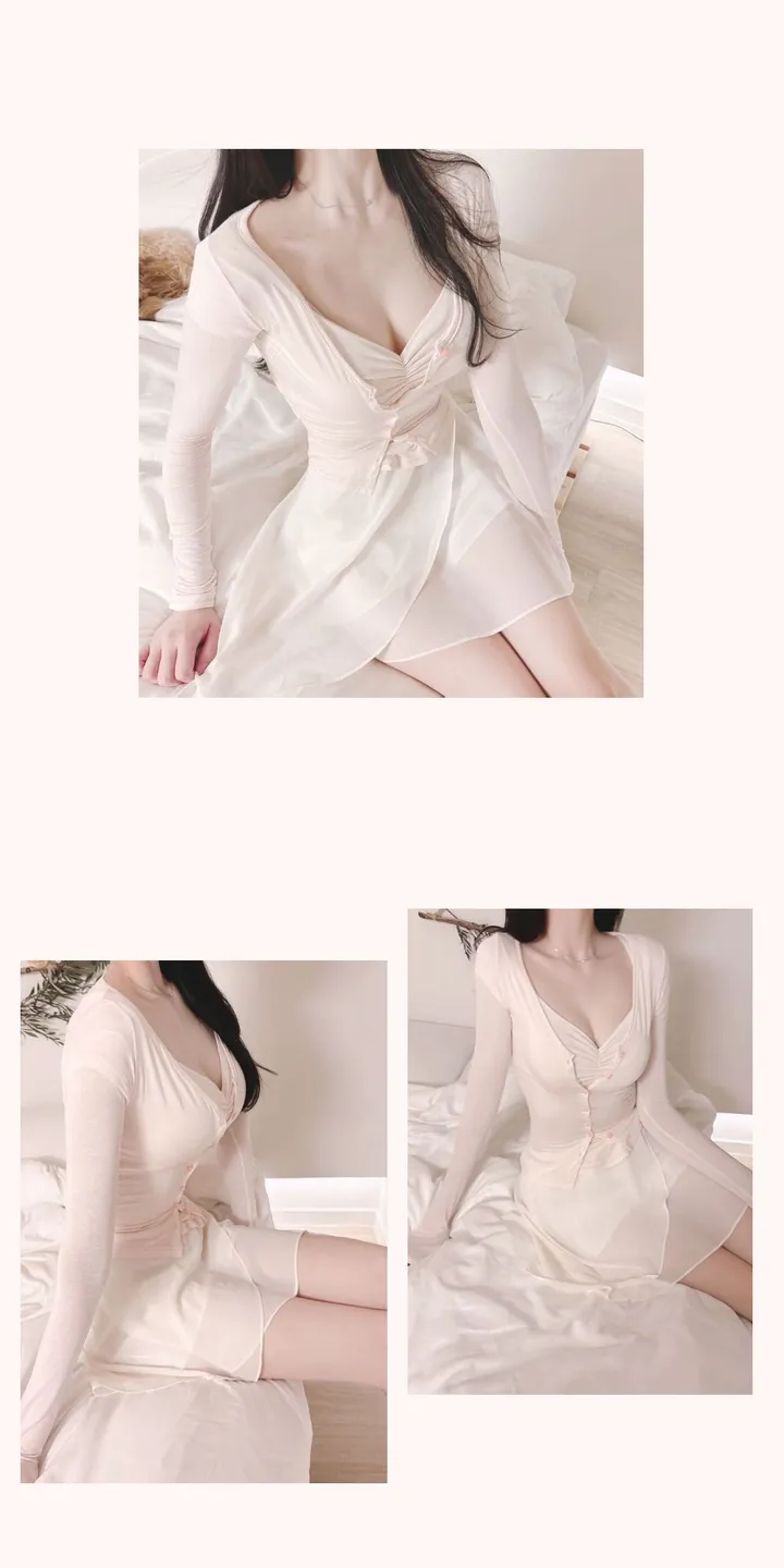 자체제작💙[물먹청초st인간청순녀💧]투명촉촉 실키 쫀쫀스판 기본가디건 상세 이미지 90
