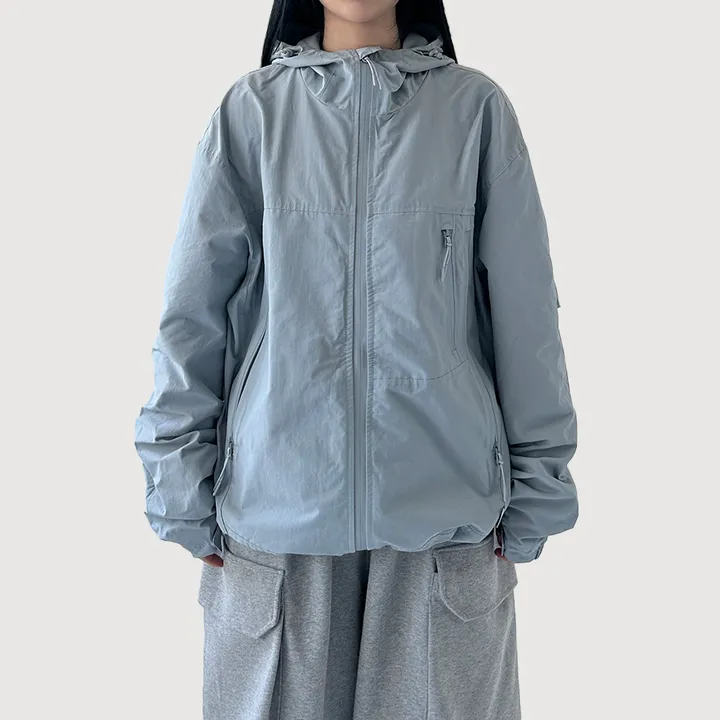 [오버핏,퀄보장/UNISEX] 케이 파스텔 후드 바람막이 (3color) 상세 이미지 12