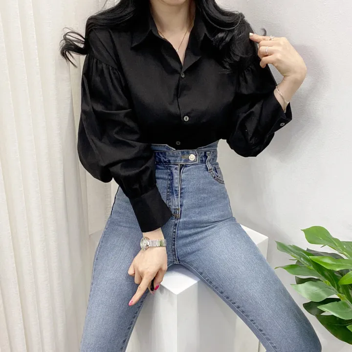 🚀당일발송🚀[베이직/하객룩] 봄 가을 메인 벌룬 블라우스 남방 상세 이미지 29